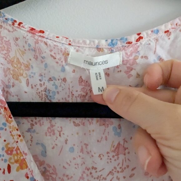 3/$30 Button detail floral summer dress - Picture 4 of 6